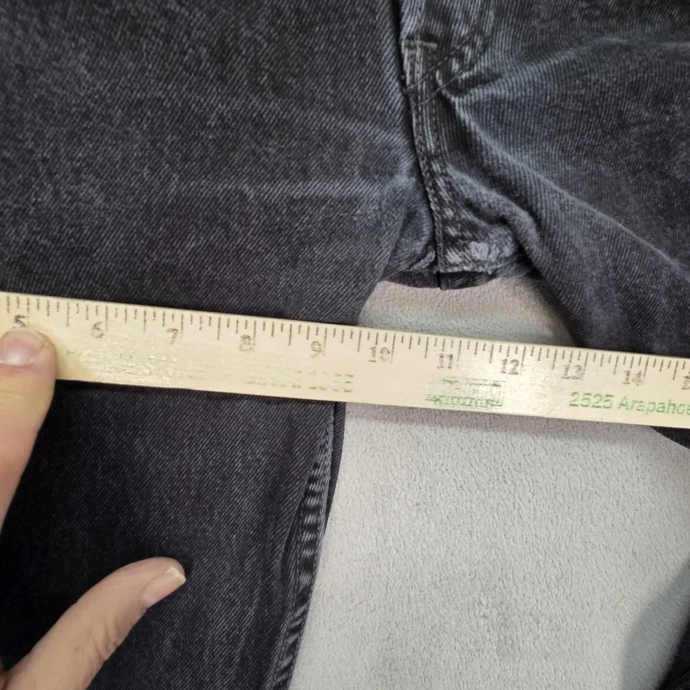 Levis 501 Jeans Mens Dark Gray Black Straight Button Fly Faded Denim Fits‎ 29x29